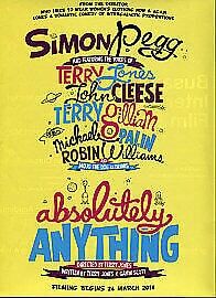 Absolutely Anything DVD 2015 Simon Pegg Jones DIR cert 12 English Brand New