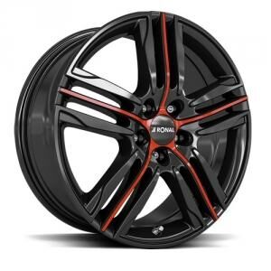 RONAL R57 MCR Jet Black Red SPOKE 7x17 4x100 ET45 B68