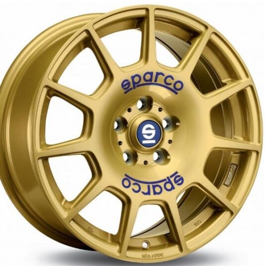 Sparco Terra Race Gold Blue Lettering 7.5x17 5x100 ET48 B63.3