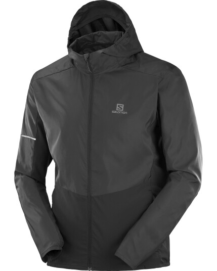 Salomon Agile FZ Hoodie M Black (Storlek L)