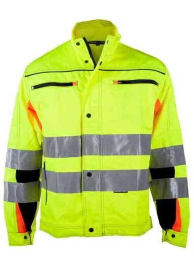 BS Bergset Arbeidsjakke, HiVis kl.3 Unisex, Str. 58, Gul/Sort