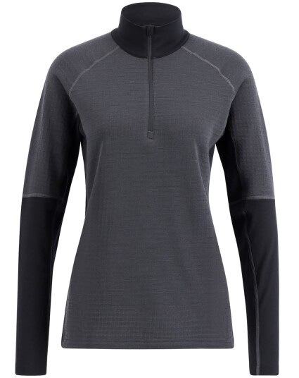 Lundhags Prime Merino Half Zip W Charcoal/black M