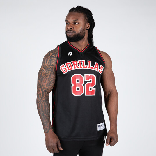 San Mateo Jersey Tank Top, Black/Red Svart/Röd Small