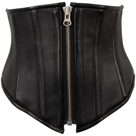 Zado Leather Waist Cincher Korsett      - Svart - XL