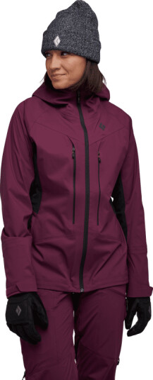 Black Diamond Women's Dawn Patrol Hybrid Shell Jacket M, Blackberry/Black