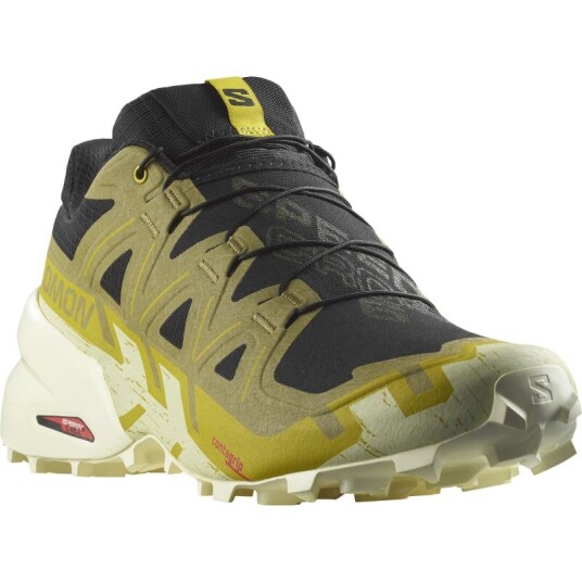 Salomon Men's Speedcross 6 44 2/3, Black/Cress Green/Transparent Yellow