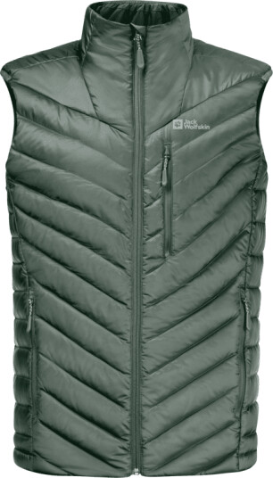 Jack Wolfskin Men's Passamani Down Vest S, Hedge Green