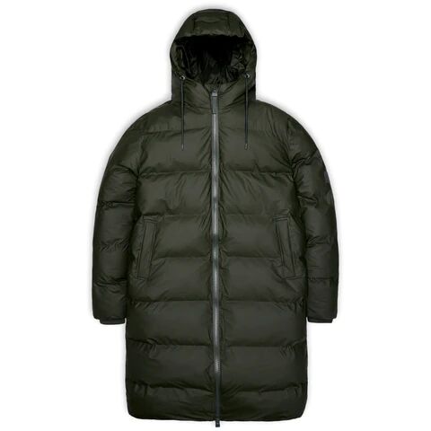 Rains Alta Long Puffer Jacket - Green S