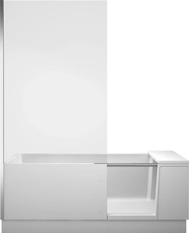 Duravit Shower+Bath Badekar m/dør 1700x750 mm. Venstre hjørne, klart glass