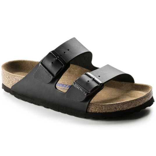 Birkenstock Unisex Arizona Birko-Flor Soft Footbed Regular 40, Black