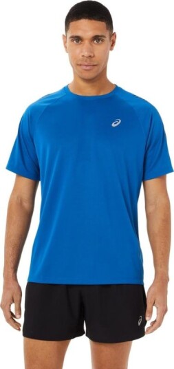 Asics Men's Icon Short Sleeve Top XS, Lake Drive/Performance Black