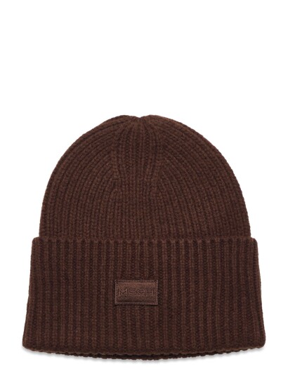 MOSS COPENHAGEN Mschkara Logo Beanie Brown MOSS COPENHAGEN COCOA ONE SIZE