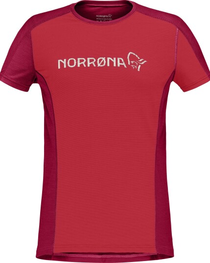 Norrøna Falketind Equaliser Merino T-Shirt W True rød/Jester rød (Storlek L)