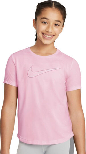 Nike Dri-Fit One Ss Training Top Junior Pink Foam/Elemental Pink L (12-13)