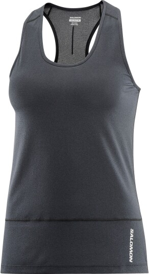 Salomon Women's Cross Run Tank Top Deep Black S