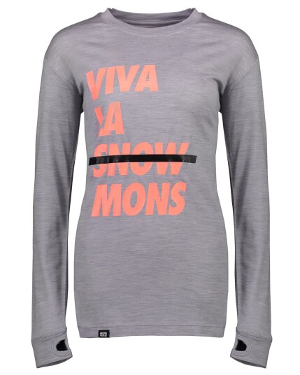 Mons Royale Yotei BF Tech L/S W Grey Marl (Storlek XS)