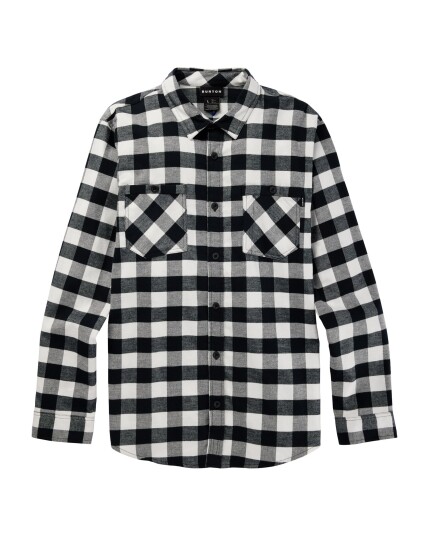 Burton Favorite Long Sleeve Flannel M Stout White Buffalo Plaid (Storlek S)