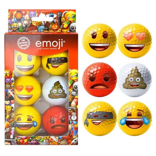 Emoji 6 Pack Fun Golf Balls