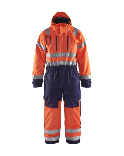 Vinterkjeledress varsel orange/marineblå