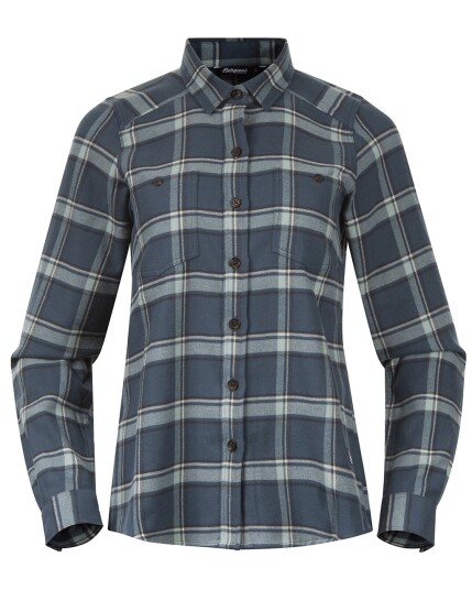 Bergans Tovdal Shirt W Orion Blue/Misty Forest Check (Storlek XS)