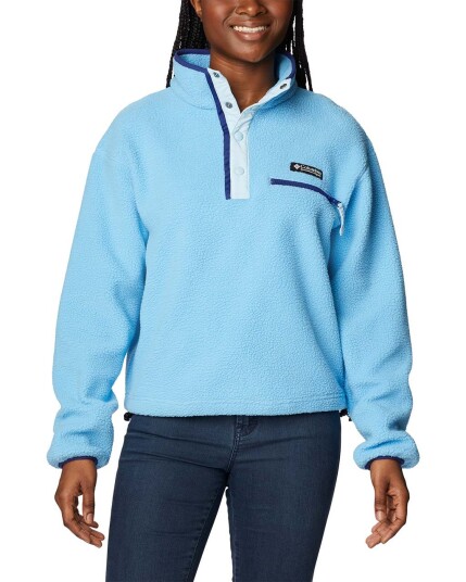 Columbia Helvetia™ Cropped Half Snap W Vista Blue/Spring Blue (Storlek XL)