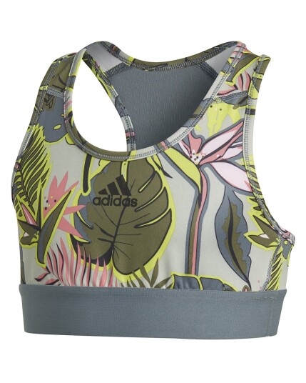 Adidas Techfit Graphic Aeroready Bra JR White/Halgrn/Aciyel (Storlek 170)