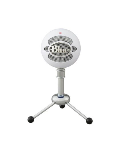 Blå Mic Snowball USB Microphone for PC and Mac - Hvit