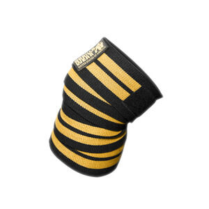 Knee Wraps, black/gold, 2.5 m, Gorilla Wear