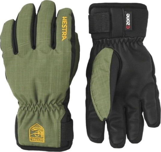 Hestra Kids' Ferox Primaloft 5-Finger 7, Green