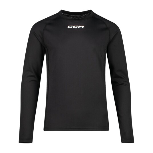 CCM Compression Long Sleeve Top 23/24, treningstrøye, junior XL BLACK