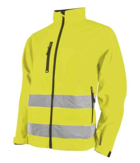 YOU Lysekil Softshelljakke, HiVis kl.2 Mann, Str. M, Gul