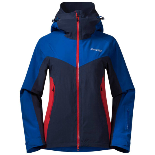 Bergans Women's Oppdal Insulated Jacket XS, Dark Royal Blue/Navy/Fire Red