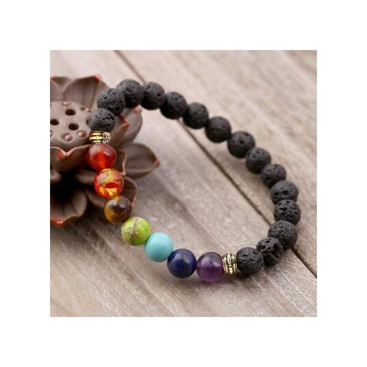 7 Chakra Lava Stone Diffuser Bracelet