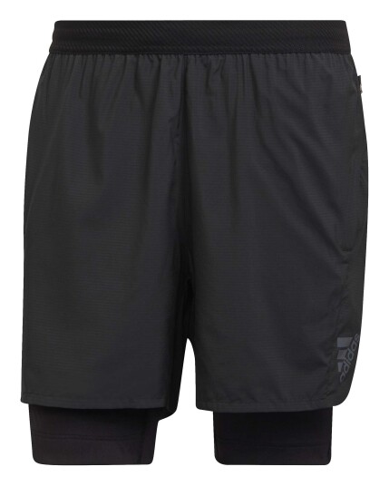 Adidas Adizero 2In1 Shorts M Black/Black (Storlek XS)