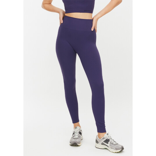 SeamlesSoft Rib Tights, Blackcurrant Blå Small