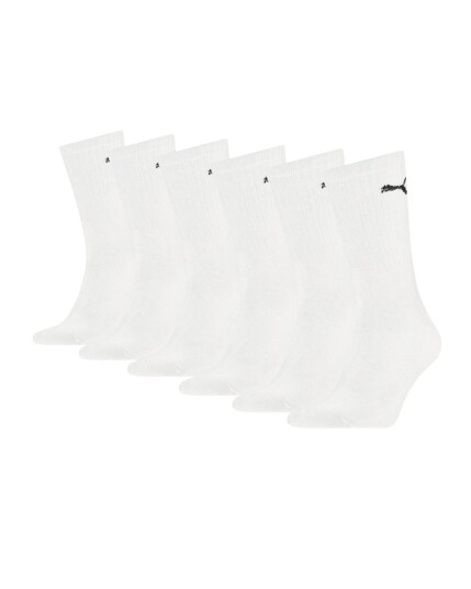 Puma Sport Cush Crew Socks 6-pack White - 39-42