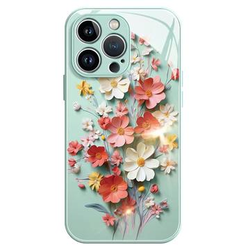 iPhone 12 Pro Max Hybrid-deksel med blomsterbukett lysegrønn