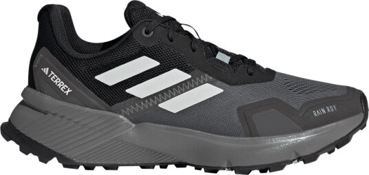 Adidas Women's Terrex Soulstride RAIN.RDY Trail Running Shoes Core Black/Crystal White/Grey Four 37 1/3