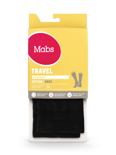 Mabs Travel Knestrømpe Klasse 1, XX-Large, sort, 1 par