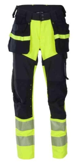 BS Lillehammer Håndverksbukse, kl.1 Dame, Str. C48, Gul/Sort, HiVis