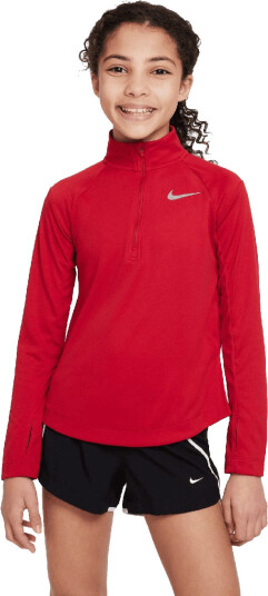 Nike Dri-Fit Running 1/2-Zip Junior Gym Red XL (13-15)