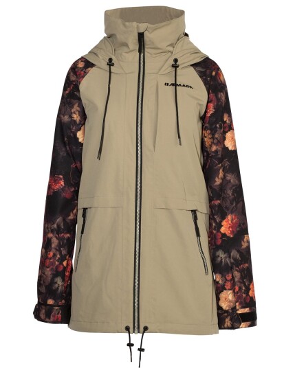 Armada Gypsum Jacket W Khaki/Black Floral (Storlek XS)