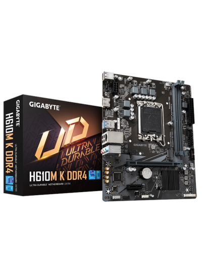 GIGABYTE H610M K DDR4 - Intel H610 - Intel LGA1700 socket - DDR4 RAM - Micro-ATX