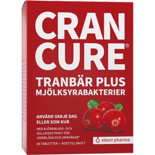 Elexir Pharma Cran Cure Tranbär Plus Mjölksyrabakterier 60 stk