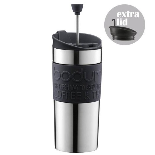 Bodum  Travel mug termokopp m/ekstra lokk svart