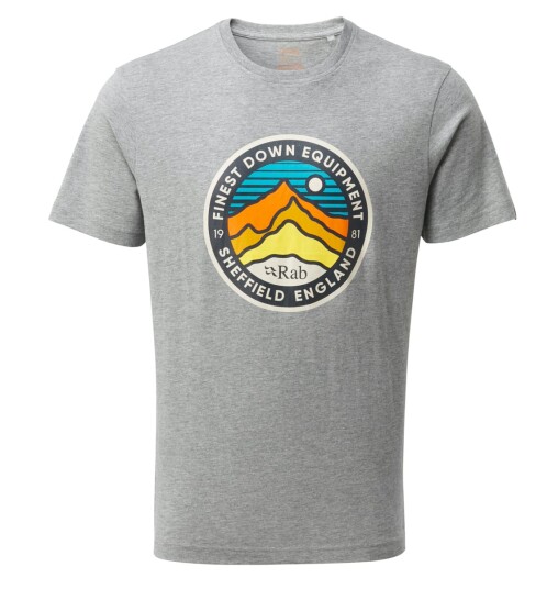 Rab Stance 3 Peaks Ss Tee Grey Marl M