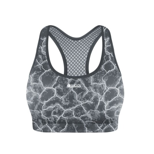 Shock Absorber Active Crop Top XS, Asphalt Print