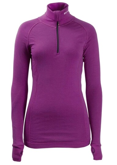 Brynje Lady Zip Polo W Thumbgråp Violet 36