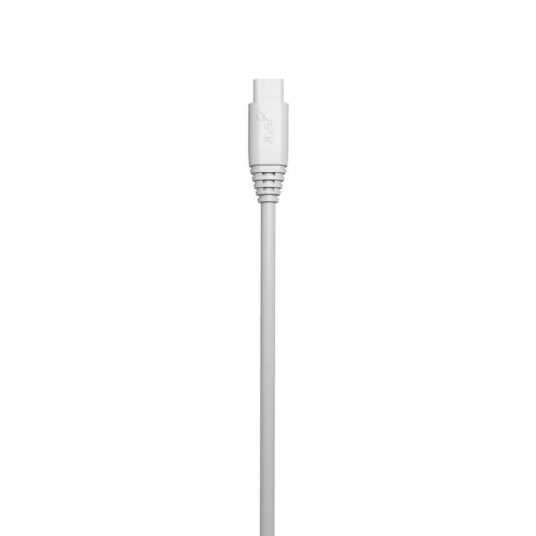 GEAR Synkkabel MicroUSB 2m Hvit Rund Kabel