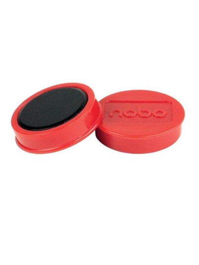 Nobo whiteboard magneter 10 stykk, 20 ark 38mm. Rd